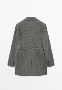 Massimo Dutti WITH BELT - Blazer - Grey -Massimo Dutti Shop 1b7c83c36aef41bb827a9b19cb77e4a9