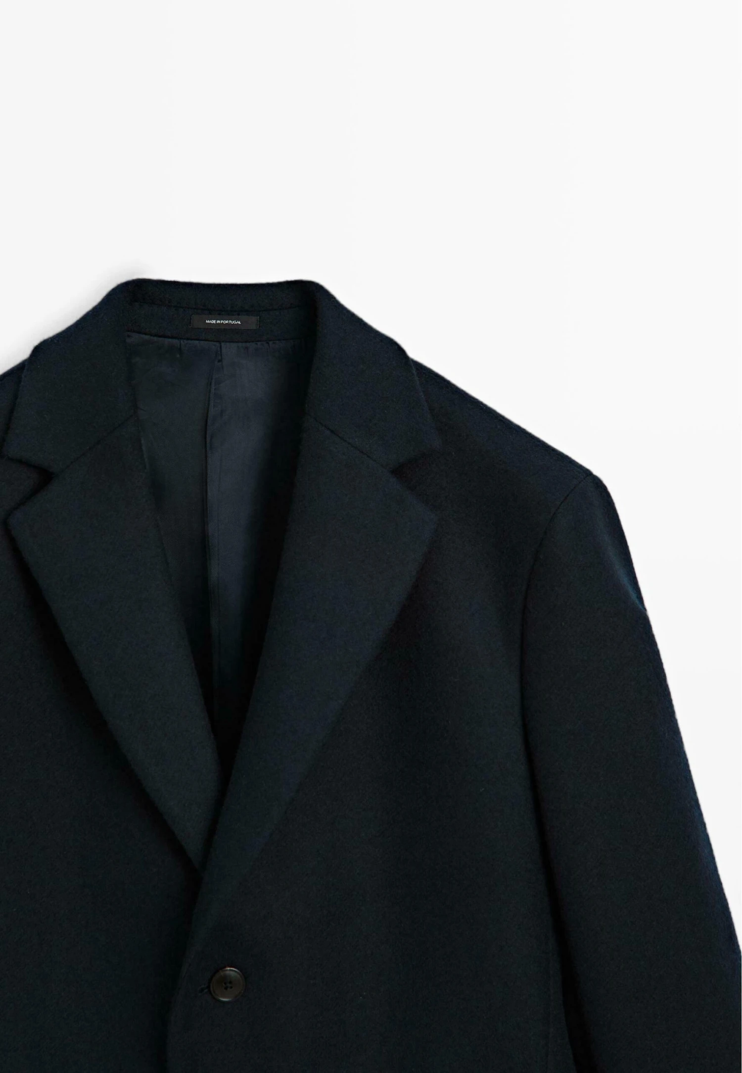 Massimo Dutti LONG WITH LAPEL COLLAR - Classic Coat - Dark Blue 9 Massimo Dutti LONG WITH LAPEL COLLAR - Classic Coat - Dark Blue - Image 7