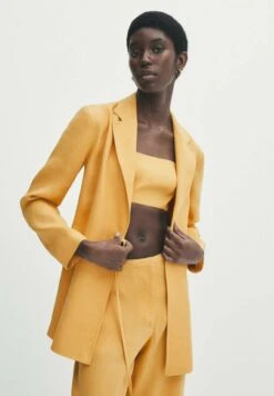 Massimo Dutti Cropped - Trousers - Mustard Yellow -Massimo Dutti Shop 1b9152fd2989489882f34e9789d84e0e