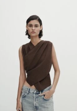 Massimo Dutti Crossover - Blouse - Brown