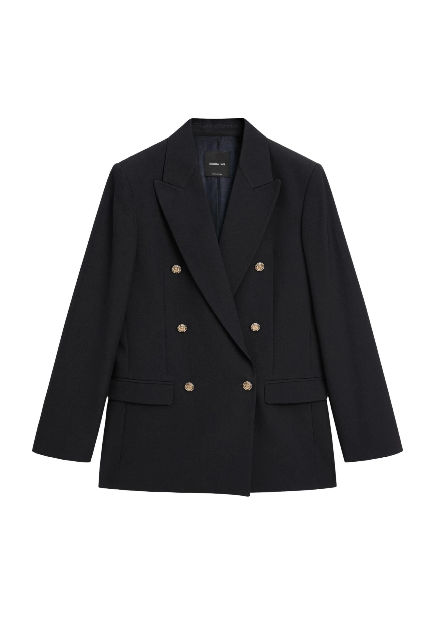 Massimo Dutti DOUBLE-BREASTED WITH GOLD RHINESTONE BUTTONS - Blazer - Dark Blue 7 Massimo Dutti DOUBLE-BREASTED WITH GOLD RHINESTONE BUTTONS - Blazer - Dark Blue - Image 5