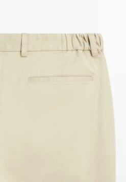 Massimo Dutti SLIM FIT WITH ELASTIC SIDE DETAIL - Trousers - Beige -Massimo Dutti Shop 1c1a51077a024a61a9c4e9f09c0a679f
