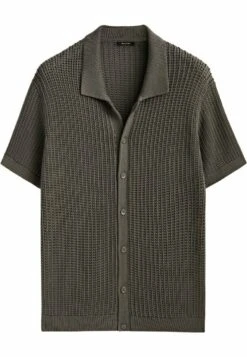 Massimo Dutti Crochet With Buttoned- Shirt - Khaki -Massimo Dutti Shop 1c1ad9bf5f7f4b2789818e4dc4420536