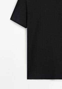 Massimo Dutti SHORT SLEEVE WITH CREW NECK - Basic T-shirt - Dark Blue -Massimo Dutti Shop 1c8281bf06ee456d8195a16887d6e150