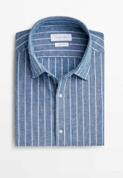Massimo Dutti Soft Wash Striped - Shirt - Blue -Massimo Dutti Shop 1c9e2c4a92c441ca85f56d7f3fd34c18