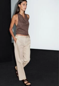 Massimo Dutti STRAIGHT-LEG - Trousers - BEIGE 14 Massimo Dutti STRAIGHT-LEG - Trousers - BEIGE -Massimo Dutti Shop 1caa002aed1342ce853a7e573cfebe36