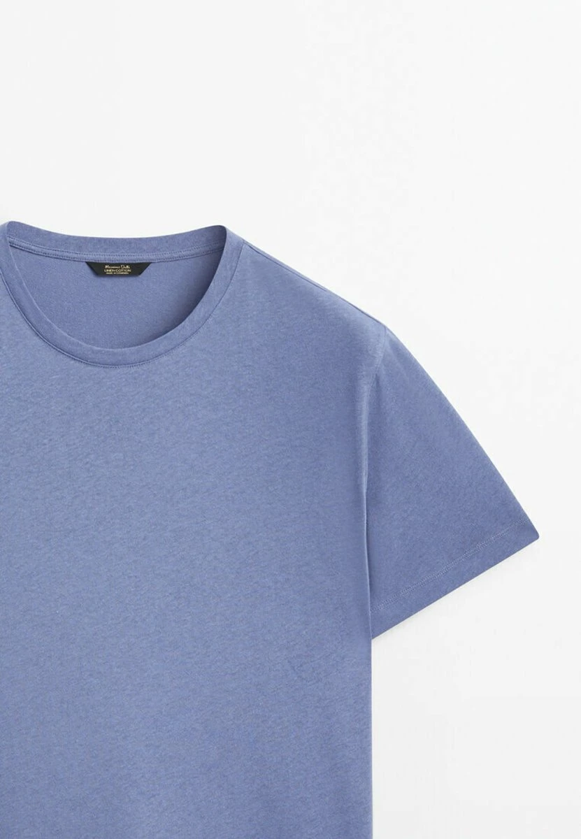 Massimo Dutti Short Sleeve - Basic T-Shirt - Dark Blue 9 Massimo Dutti Short Sleeve - Basic T-Shirt - Dark Blue - Image 7