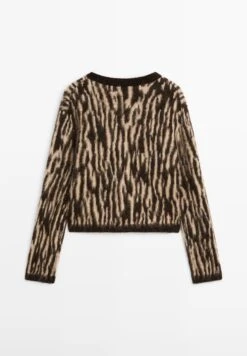 Massimo Dutti ANIMAL PRINT - Cardigan - Dark Brown -Massimo Dutti Shop 1d1cf3f1df124f779305859f6a7b32ef
