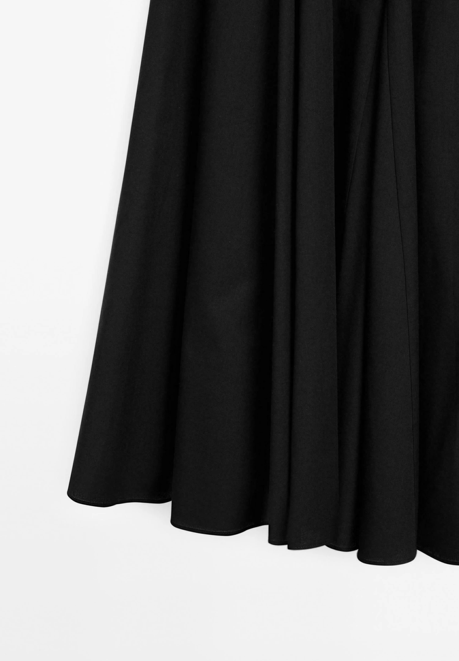 Massimo Dutti LONG FLARED - Maxi Skirt - Black 10 Massimo Dutti LONG FLARED - Maxi Skirt - Black - Image 8