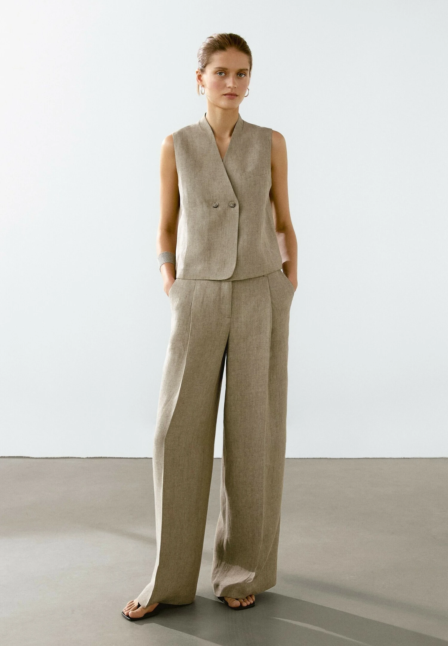 Massimo Dutti DART - Trousers - Beige 3 Massimo Dutti DART - Trousers - Beige