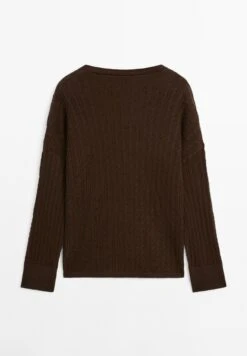Massimo Dutti V-NECK WITH BRAIDED DETAIL - Jumper - Mottled Dark Brown 22 Massimo Dutti V-NECK WITH BRAIDED DETAIL - Jumper - Mottled Dark Brown -Massimo Dutti Shop 1e3d77cf36f34adbafdf15f345c2641a