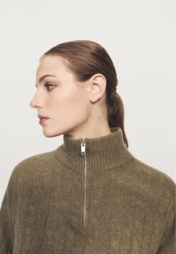 Massimo Dutti HIGH NECK WITH ZIP - Jumper - Mottled Green 15 Massimo Dutti HIGH NECK WITH ZIP - Jumper - Mottled Green -Massimo Dutti Shop 1e44482874ef455482cfdfe5bb40d4bd