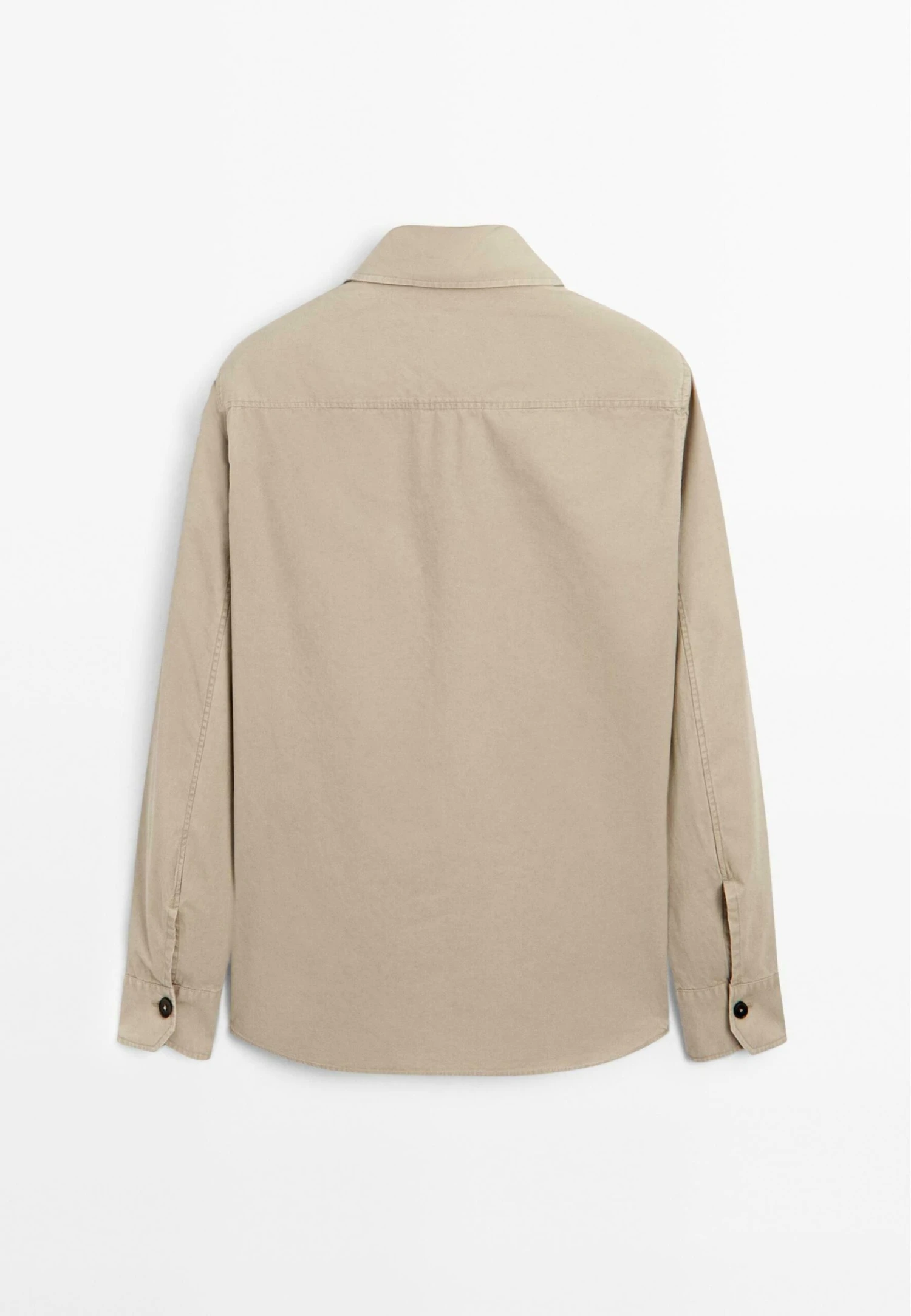 Massimo Dutti OVERGARMENT WITH POCKET - Shirt - Beige 8 Massimo Dutti OVERGARMENT WITH POCKET - Shirt - Beige - Image 6