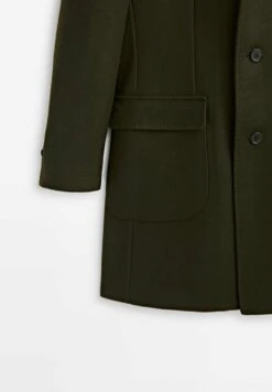 Massimo Dutti Short Coat - Dark Green -Massimo Dutti Shop 1e85ffa12bad486588b89115fa7acc8f