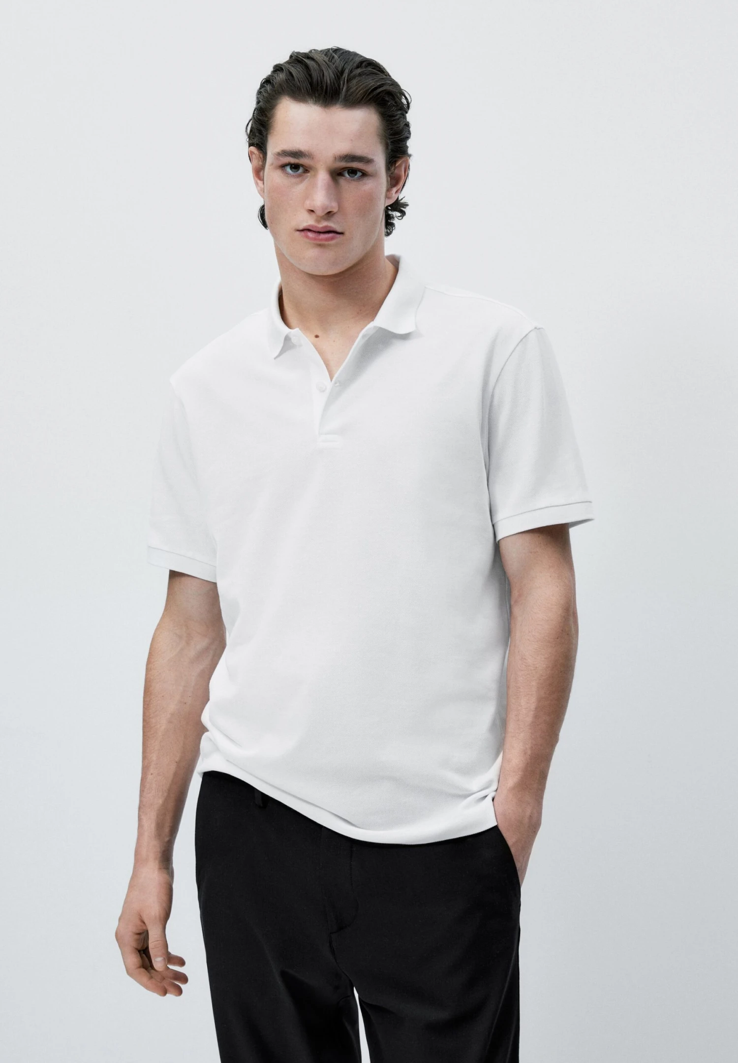Massimo Dutti Polo Shirt - White 3 Massimo Dutti Polo Shirt - White