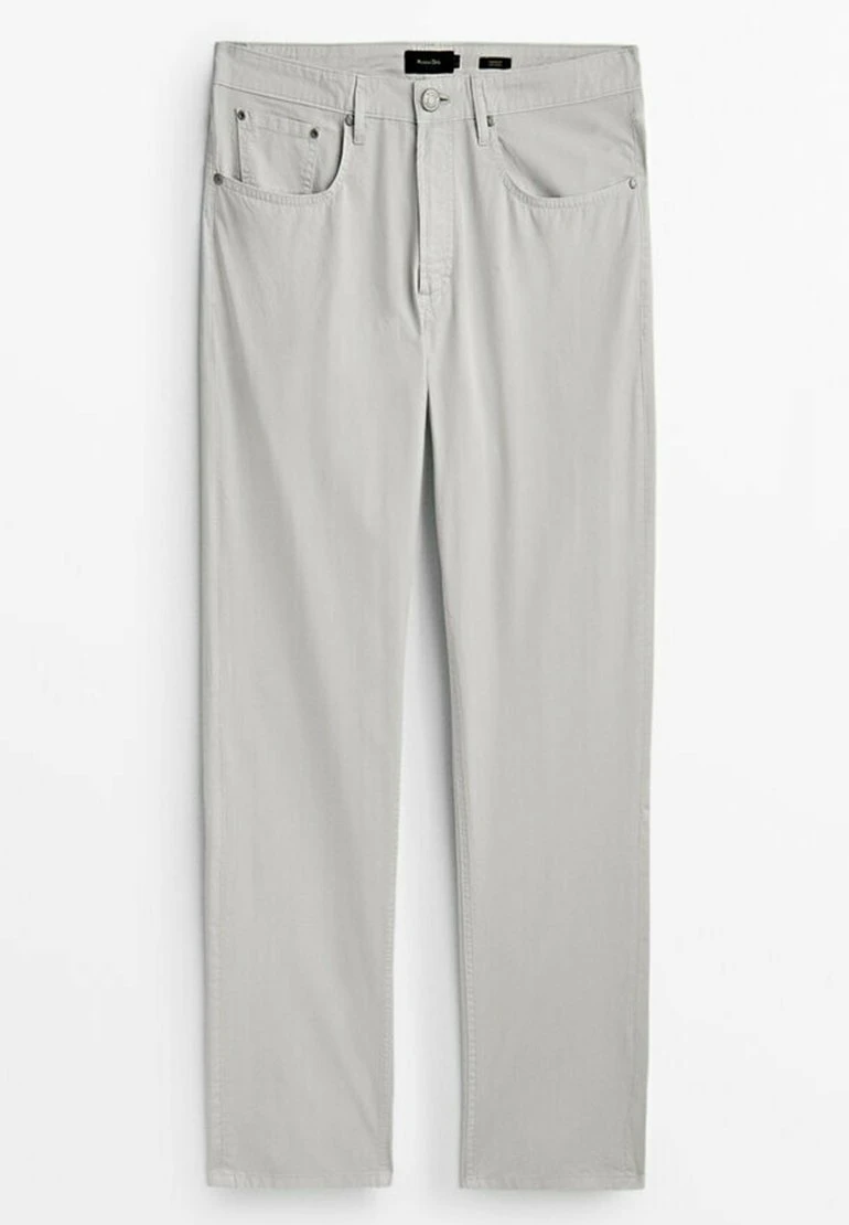 Massimo Dutti Poplin- Straight Leg Jeans - Light Grey 12 Massimo Dutti Poplin- Straight Leg Jeans - Light Grey - Image 10