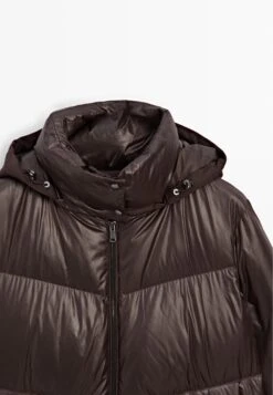 Massimo Dutti WATER-REPELLENT PUFFER WITH HOOD - Down Jacket - Dark Brown -Massimo Dutti Shop 1f14b6221f5e40d6baa4780de411e707