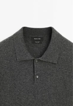 Massimo Dutti CASHMERE LONG SLEEVE POLO COLLAR - Long Sleeved Top - Grey -Massimo Dutti Shop 1f2b03084b13414699aa498f40b40d47