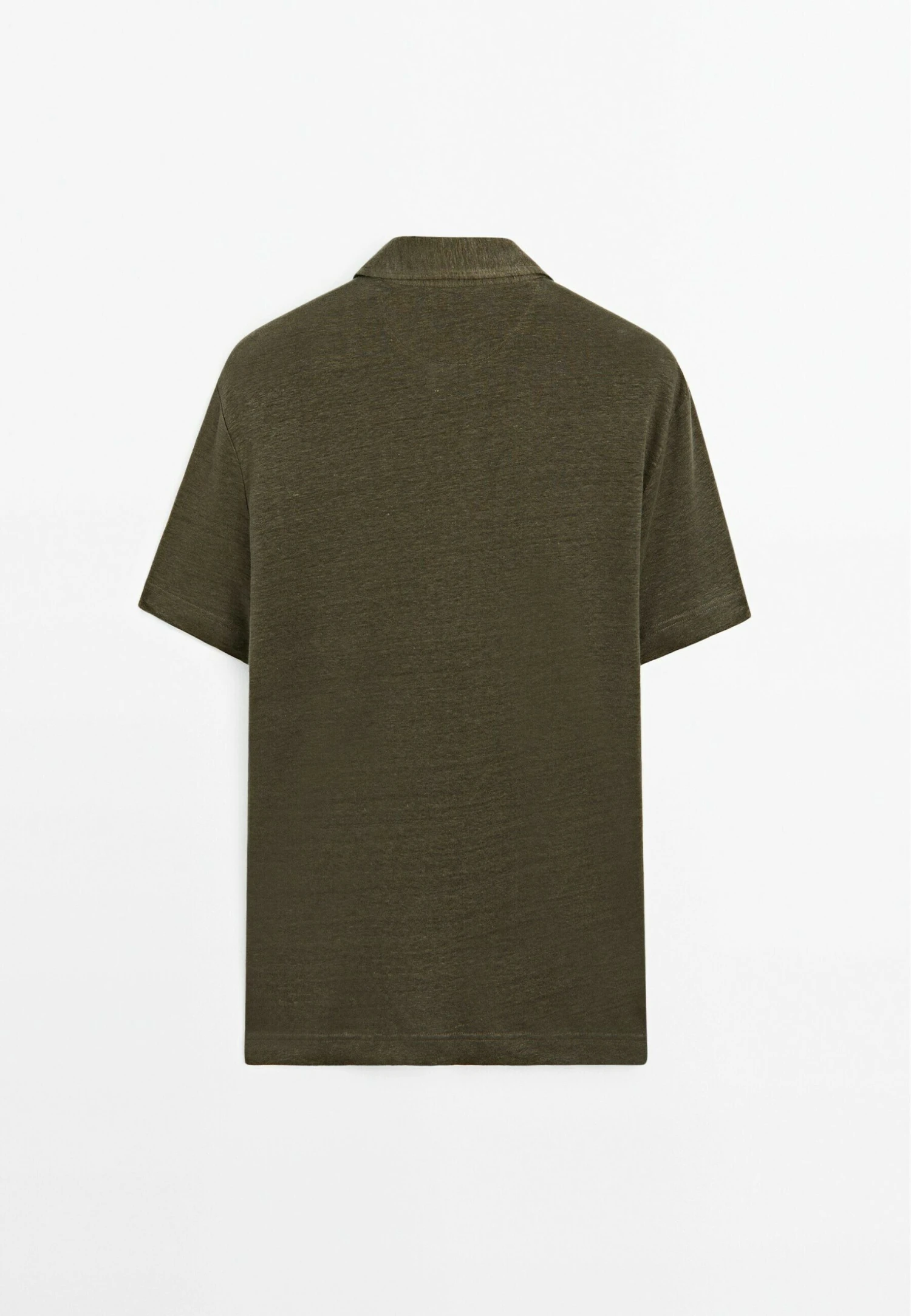 Massimo Dutti LIGHTWEIGHT SHORT SLEEVE POLOC NECK - Polo Shirt - Khaki 4 Massimo Dutti LIGHTWEIGHT SHORT SLEEVE POLOC NECK - Polo Shirt - Khaki - Image 2
