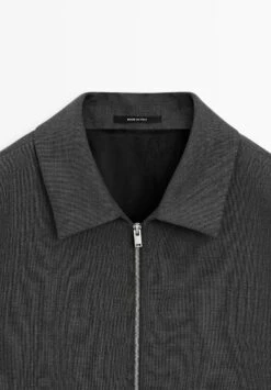 Massimo Dutti TOTAL LOOK TWO-WAY ZIP - Summer Jacket - Grey -Massimo Dutti Shop 1f34ef74903d490eae48cf7fcdf9baba