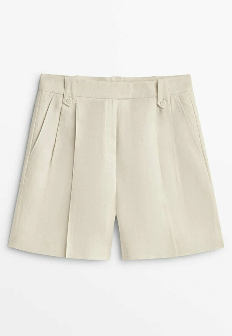 Massimo Dutti Darted Bermuda - Shorts - Beige 12 Massimo Dutti Darted Bermuda - Shorts - Beige - Image 10