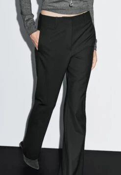 Massimo Dutti FLARE FIT - Trousers - Black -Massimo Dutti Shop 1f6327f205734bf89cf6a247bdb06d20