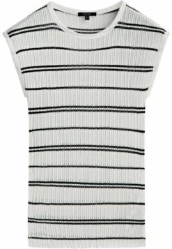 Massimo Dutti Striped Open - Print T-Shirt - White -Massimo Dutti Shop 1f71ad21e8a04c03b5f5e96c86c28415