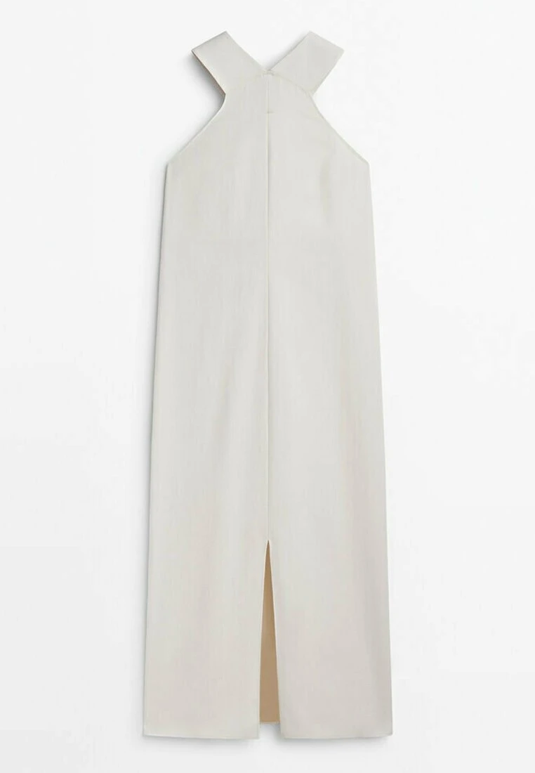 Massimo Dutti Halter Neck Midi - Day Dress - Beige 8 Massimo Dutti Halter Neck Midi - Day Dress - Beige - Image 6