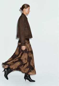 Massimo Dutti FLOWING PAISLEY PRINT - Maxi Skirt - Mottled Dark Brown -Massimo Dutti Shop 1fad966a856e46ea8c3160d8608d6feb