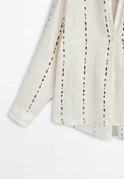 Massimo Dutti Collar Dotted Print - Blouse - White -Massimo Dutti Shop 1fc6094e53544fb68873b7569d76236f