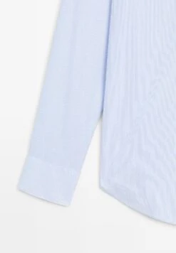 Massimo Dutti STRIPED STRETCH GARMENT - Button-down Blouse - Blue -Massimo Dutti Shop 1ffe847438654acaaab304aeb37a1c99