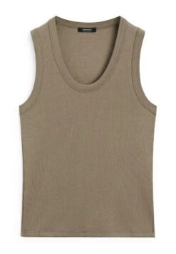 Massimo Dutti HEAVY WEIGHT RIBBED ROUND NECK - Basic T-shirt - Khaki 18 Massimo Dutti HEAVY WEIGHT RIBBED ROUND NECK - Basic T-shirt - Khaki -Massimo Dutti Shop 202463f1e8dc4dd9b9a9e980a0895342