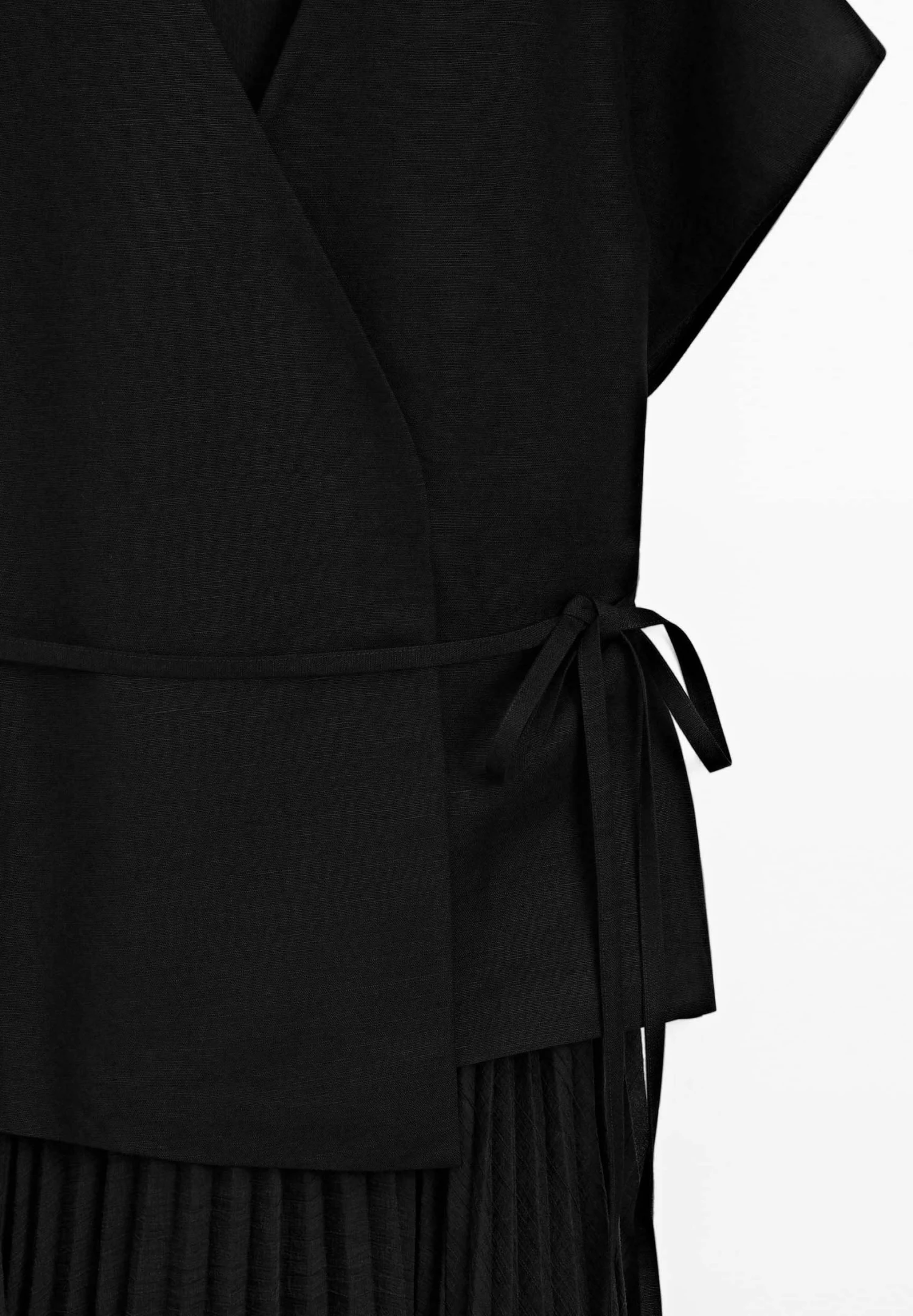 Massimo Dutti LONG PLEATED WITH WAISTCOAT DETAIL - Maxi Dress - Black 12 Massimo Dutti LONG PLEATED WITH WAISTCOAT DETAIL - Maxi Dress - Black - Image 10