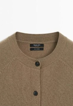 Massimo Dutti BUTTONED LONG SLEEVE WITH CREW NECK - Cardigan - Brown -Massimo Dutti Shop 204362e3ee1040c6b89d94b7ed879325
