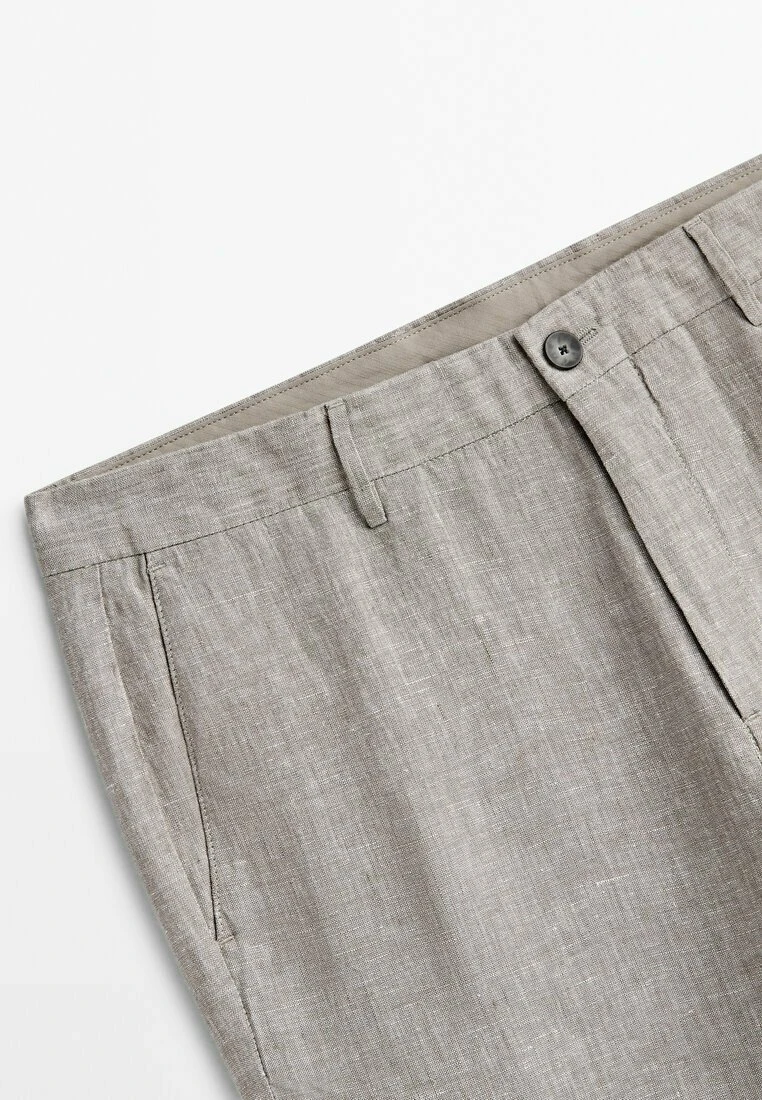 Massimo Dutti Tapered Fit - Chinos - Grey 9 Massimo Dutti Tapered Fit - Chinos - Grey - Image 7