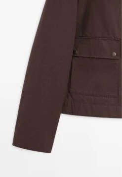 Massimo Dutti SHORT WITH CORDUROY COLLAR - Light Jacket - Bordeaux -Massimo Dutti Shop 20ddc4c9b03b48368019122e49d0fc2f