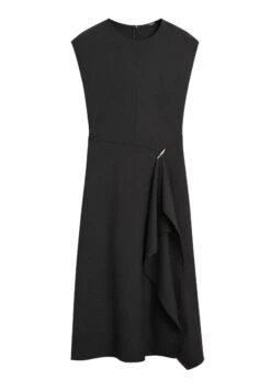 Massimo Dutti MIDI WITH BROOCH DETAIL - Day Dress - Dark Grey -Massimo Dutti Shop 21235a30ee654d9595172e30d66bf7a0