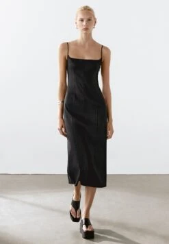 Massimo Dutti STRAPPY FITTED MIDI - Cocktail Dress / Party Dress - Black -Massimo Dutti Shop 215d3de4eb17485cb68a6023e06aa778