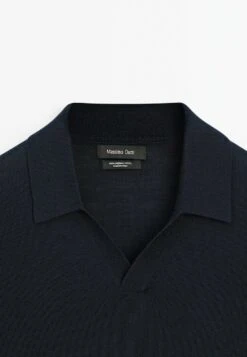 Massimo Dutti MERINO LONG SLEEVE - Long Sleeved Top - Dark Blue -Massimo Dutti Shop 21638c6a099744228c116508de02eea3