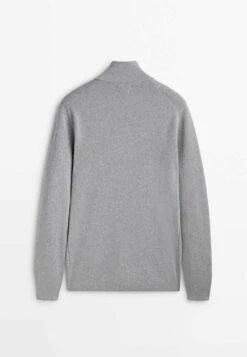 Massimo Dutti Milano With A Mock Neck And Zip - Cardigan - Light Grey -Massimo Dutti Shop 2190da9ec7b843b590bb48faf0b5594b