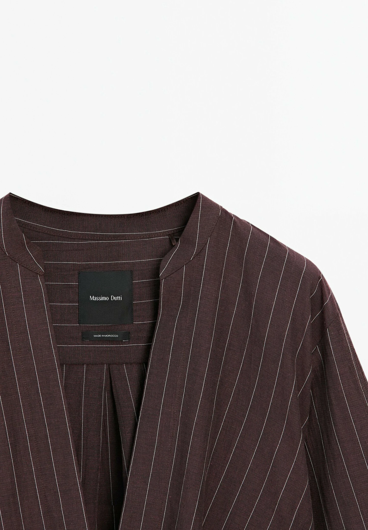 Massimo Dutti FLOWING CROSSOVER PINSTRIPE - Summer Jacket - Bordeaux 9 Massimo Dutti FLOWING CROSSOVER PINSTRIPE - Summer Jacket - Bordeaux - Image 7