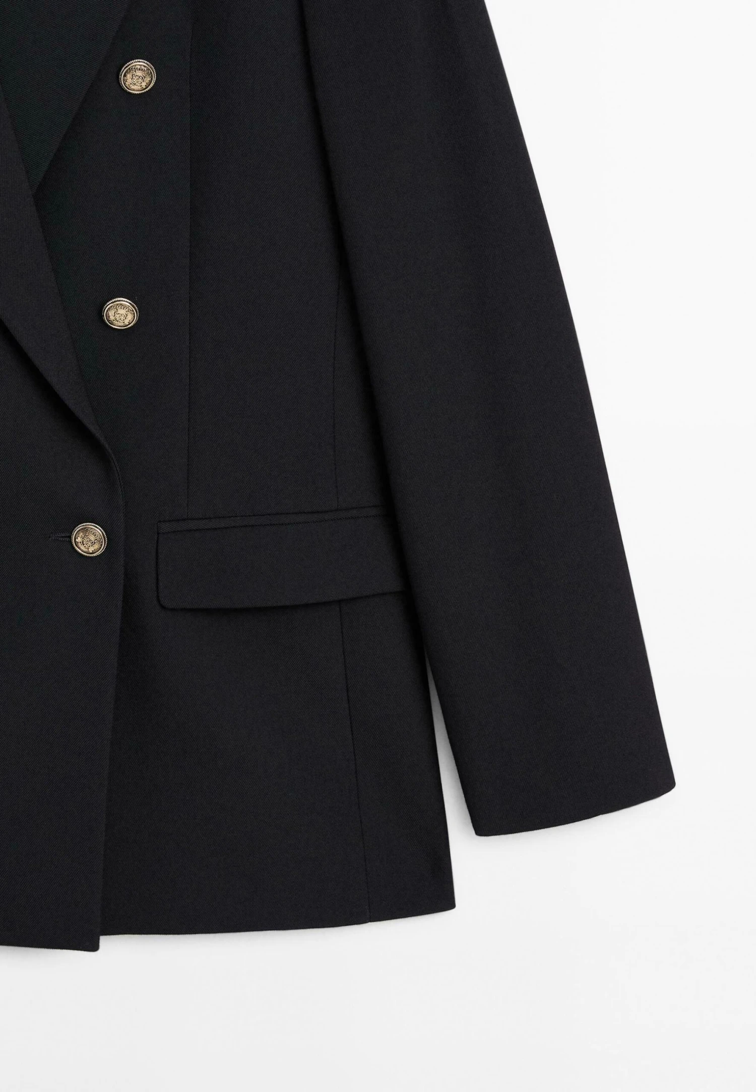 Massimo Dutti DOUBLE-BREASTED WITH GOLD RHINESTONE BUTTONS - Blazer - Dark Blue 10 Massimo Dutti DOUBLE-BREASTED WITH GOLD RHINESTONE BUTTONS - Blazer - Dark Blue - Image 8