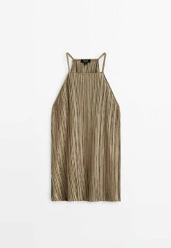 Massimo Dutti Pleated Strappy- Top - Brown 19 Massimo Dutti Pleated Strappy- Top - Brown -Massimo Dutti Shop 21c24a68b286415a9400a8ef36553a22