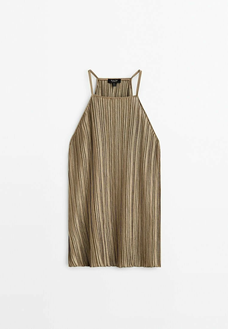 Massimo Dutti Pleated Strappy- Top - Brown 11 Massimo Dutti Pleated Strappy- Top - Brown - Image 9
