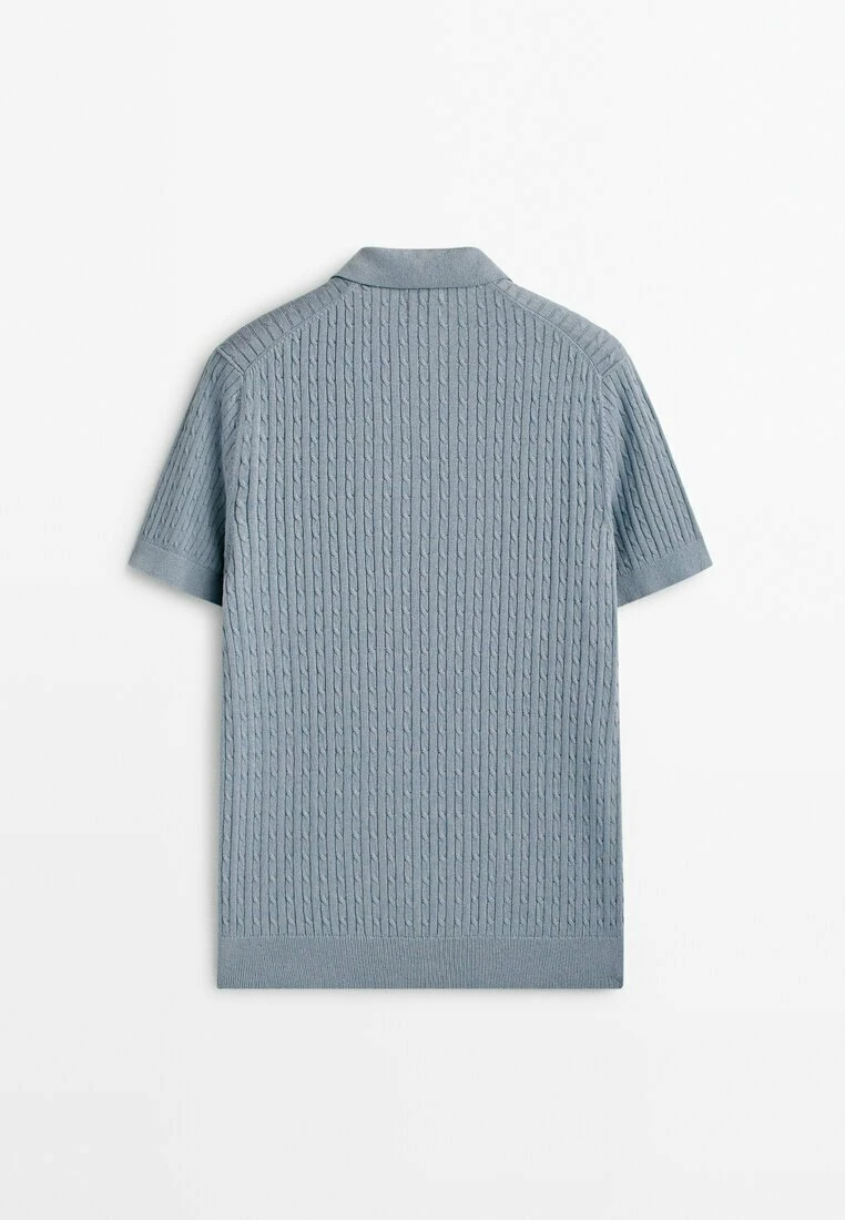 Massimo Dutti Polo Shirt - Blue 8 Massimo Dutti Polo Shirt - Blue - Image 6