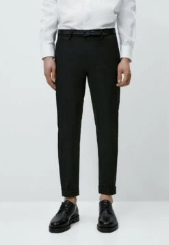 Massimo Dutti With Turn-Up Hems- Chinos - Black