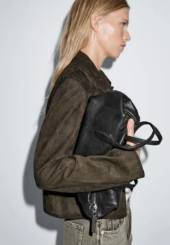 Massimo Dutti LINED BUTTONS - Leather Jacket - Mottled Dark Green -Massimo Dutti Shop 2284d388a46a4f0c89507ad3dee91162