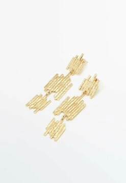 Massimo Dutti Rough Long - Earrings - Gold Coloured -Massimo Dutti Shop 22c8a277230c4db7a3c402480de49379