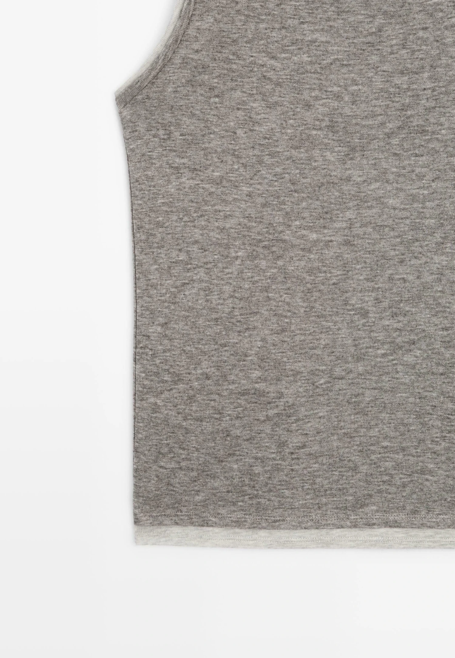 Massimo Dutti SLEEVELESS WITH DOUBLE TRIM - Basic T-shirt - Grey 11 Massimo Dutti SLEEVELESS WITH DOUBLE TRIM - Basic T-shirt - Grey - Image 9