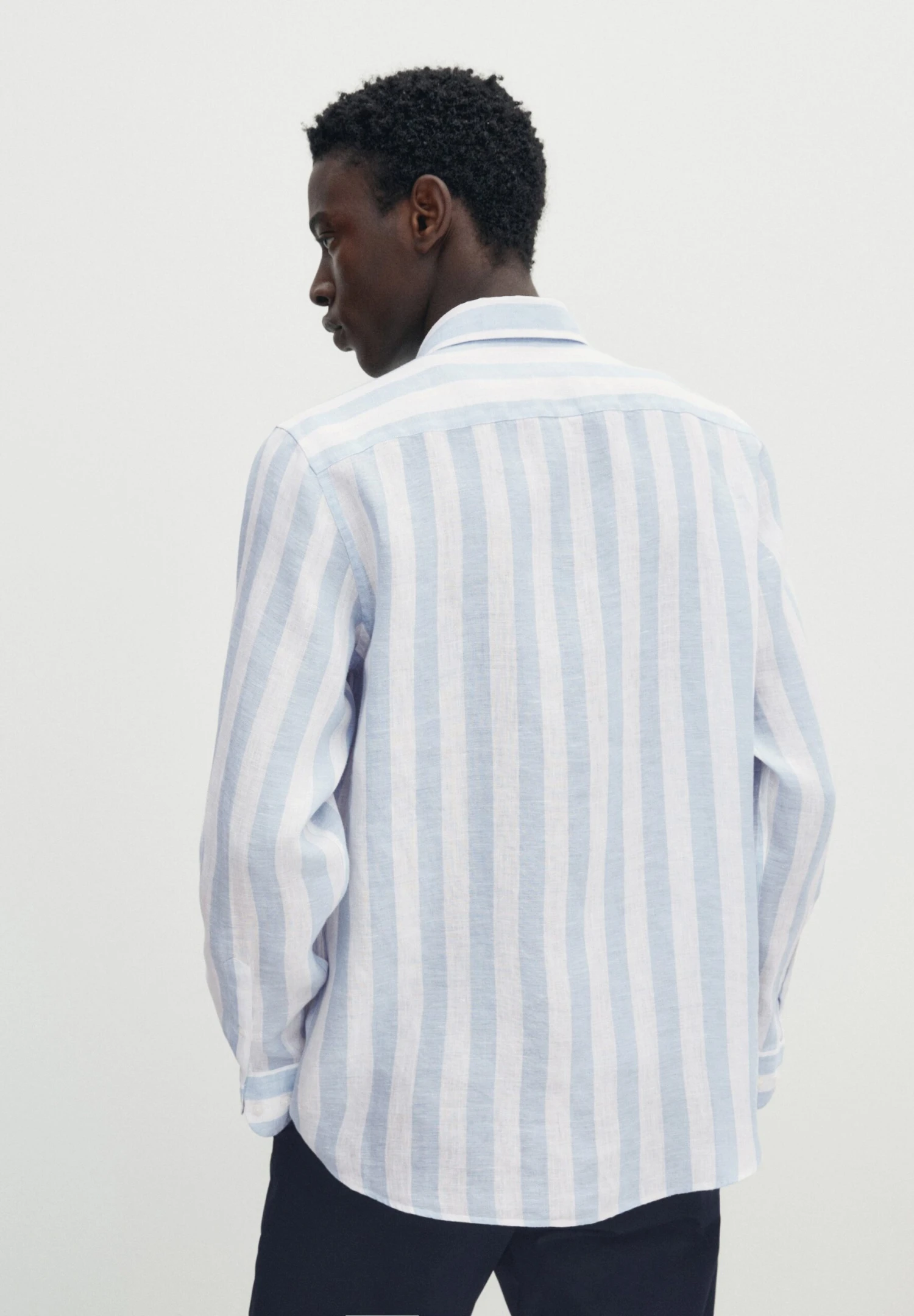Massimo Dutti Striped - Shirt - Light Blue 5 Massimo Dutti Striped - Shirt - Light Blue - Image 3